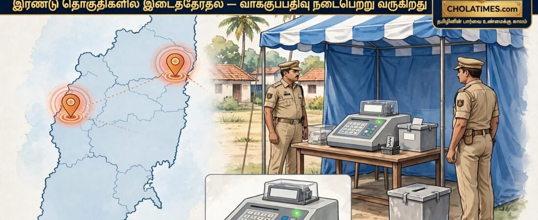 தமிழக இடைத்தேர்தல்: 2 தொகுதிகளில் வாக்குப்பதிவு விறுவிறுப்பு – பலத்த பாதுகாப்பு!